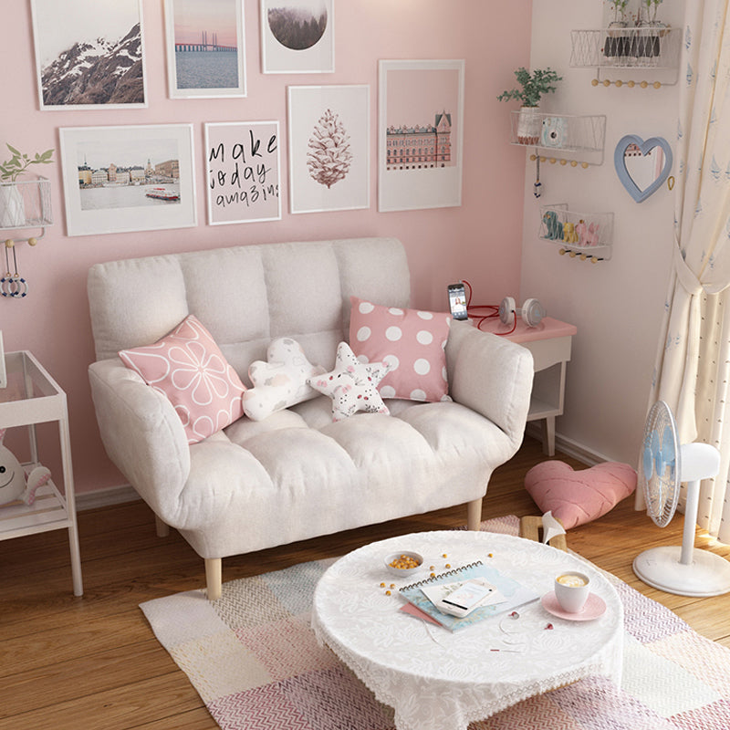 Modernistic Living Room Cotton Blend Sofa Biscuit Back Seating Clearhalo 'furn' 'furn_sofas' 'Furniture' 'Living Room Furniture' 'Sofa' 'sofas' 7172954