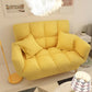 Modernistic Living Room Cotton Blend Sofa Biscuit Back Seating 50"L x 22"W x 31"H Yellow Cotton and Linen Clearhalo 'furn' 'furn_sofas' 'Furniture' 'Living Room Furniture' 'Sofa' 'sofas' 7172958