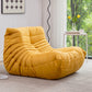Modernistic Tufted Cushions Armless Living Room Standard Seating Yellow Suede Clearhalo 'furn' 'furn_sofas' 'Furniture' 'Living Room Furniture' 'Sofa' 'sofas' 7172968