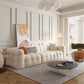 Modernistic Biscuit Back Sofa Tuxedo Arm Loveseat for Living Room