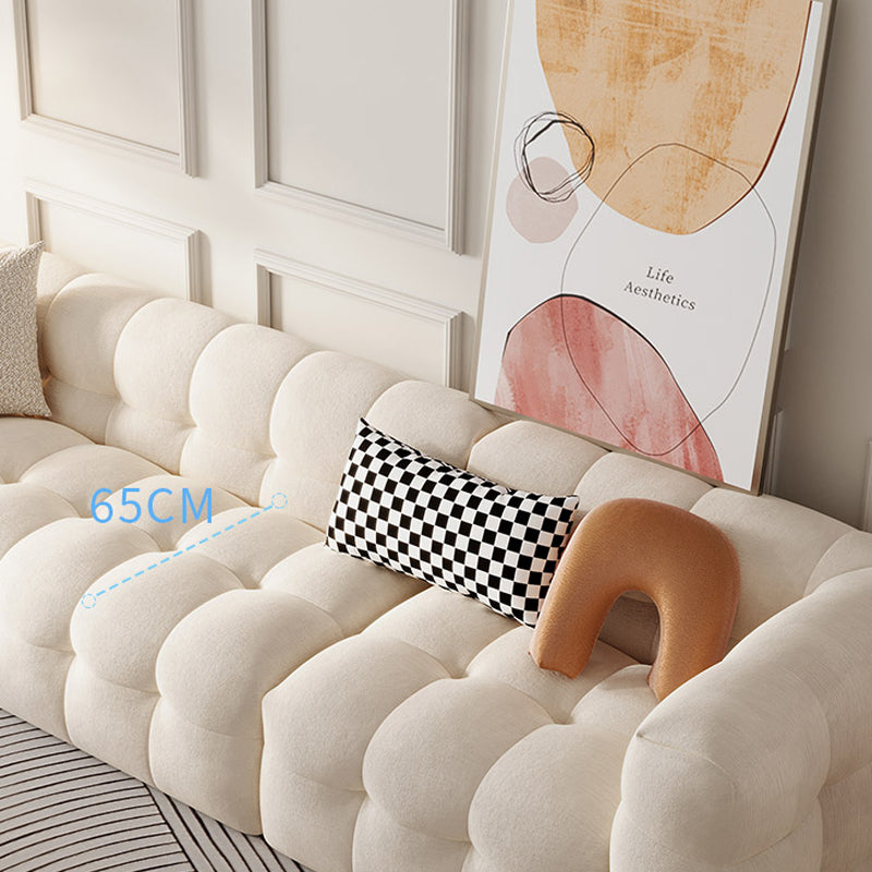 Modernistic Biscuit Back Sofa Tuxedo Arm Loveseat for Living Room