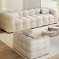 Modernistic Biscuit Back Sofa Tuxedo Arm Loveseat for Living Room