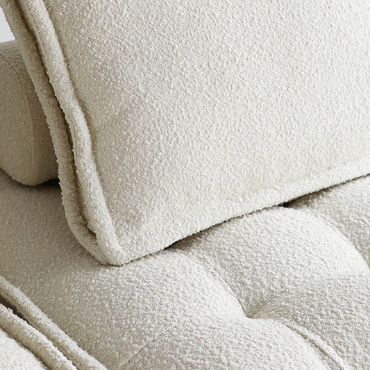 Contemporary Sofa with Bolster Pillows Armless Settee for Bonus Room