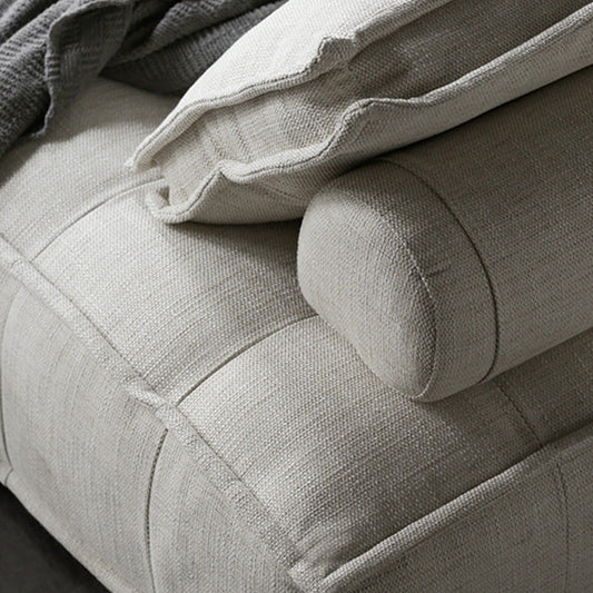 Contemporary Sofa with Bolster Pillows Armless Settee for Bonus Room