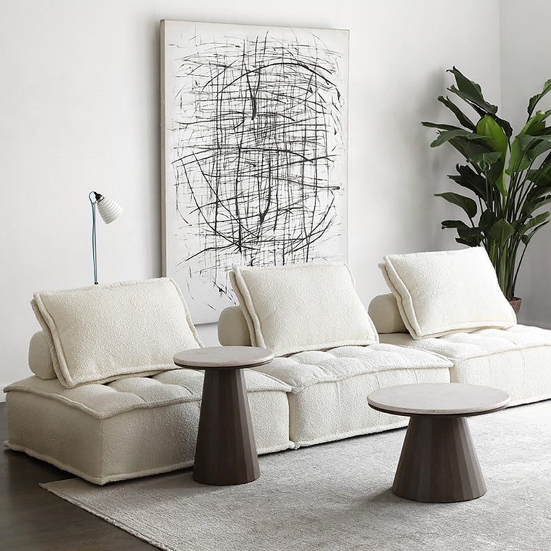 Canapé contemporain avec oreillers de soutillement et sans arme pour la salle bonus