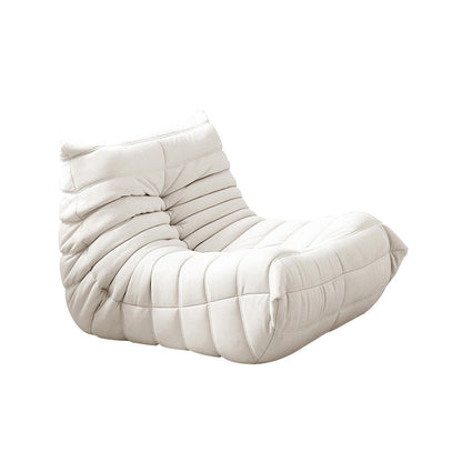 Contemporary Tufted Cushions Armless Living Room Standard Seating 34"L x 40"W x 28"H White Suede Clearhalo 'furn' 'furn_sofas' 'Furniture' 'Living Room Furniture' 'Sofa' 'sofas' 7173064