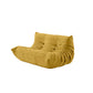Contemporary Tufted Cushions Armless Living Room Standard Seating 51"L x 27"W x 41"H Yellow Suede Clearhalo 'furn' 'furn_sofas' 'Furniture' 'Living Room Furniture' 'Sofa' 'sofas' 7173068