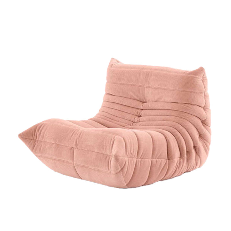 Contemporary Tufted Cushions Armless Living Room Standard Seating 34"L x 40"W x 28"H Pink Suede Clearhalo 'furn' 'furn_sofas' 'Furniture' 'Living Room Furniture' 'Sofa' 'sofas' 7173072