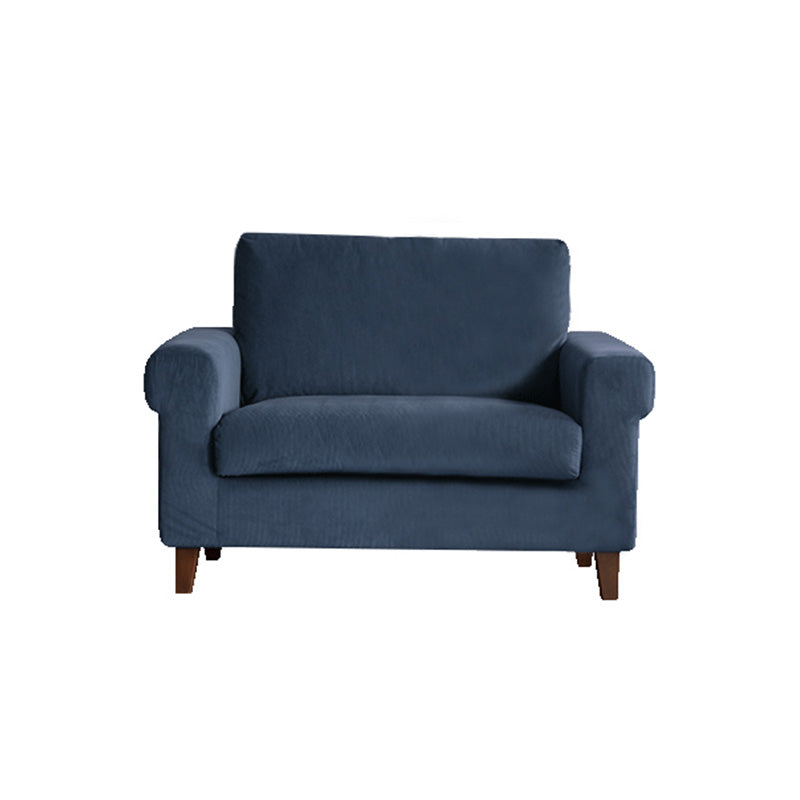 Modernistic Fabric Loveseat with Pillows and Cushion Modern Sofa for Room 38"L x 36"W x 35"H Blue Flannel Clearhalo 'furn' 'furn_sofas' 'Furniture' 'Living Room Furniture' 'Sofa' 'sofas' 7173109
