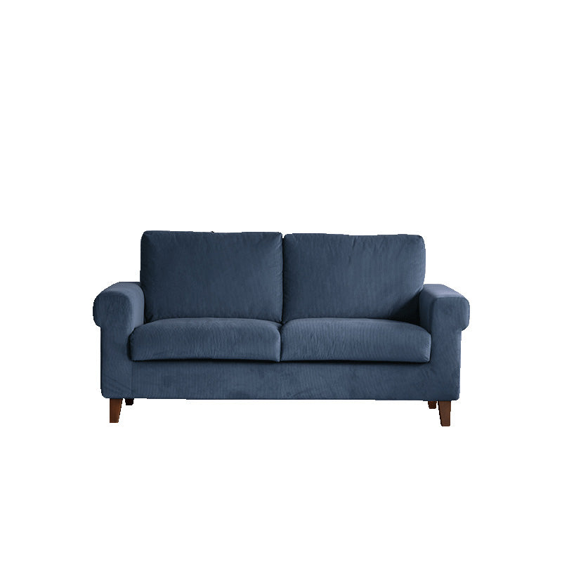Modernistic Fabric Loveseat with Pillows and Cushion Modern Sofa for Room 71"L x 36"W x 35"H Blue Flannel Clearhalo 'furn' 'furn_sofas' 'Furniture' 'Living Room Furniture' 'Sofa' 'sofas' 7173111