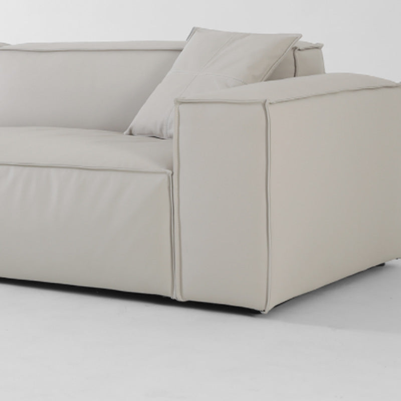 Ultra-Modern Genuine Sofa with Pillow Back and Square Arm in Wood Clearhalo 'furn' 'furn_sofas' 'Furniture' 'Living Room Furniture' 'Sofa' 'sofas' 7173158