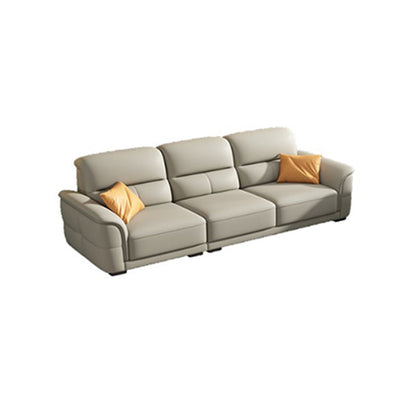 Ultra-modernes echtes Sofa mit Kissen Rücken und gerolltem Arm in Holz