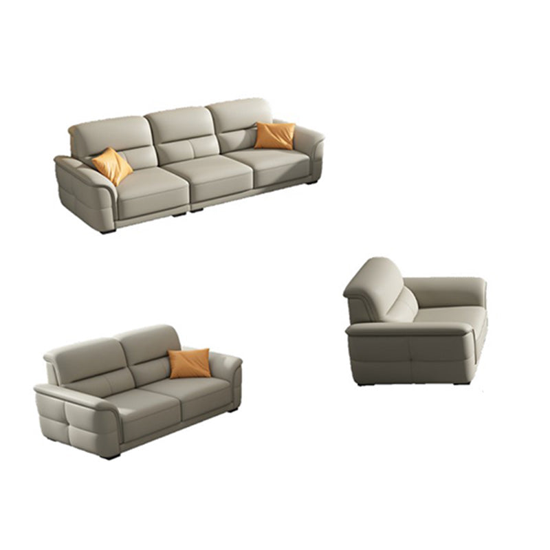 Ultra-modernes echtes Sofa mit Kissen Rücken und gerolltem Arm in Holz