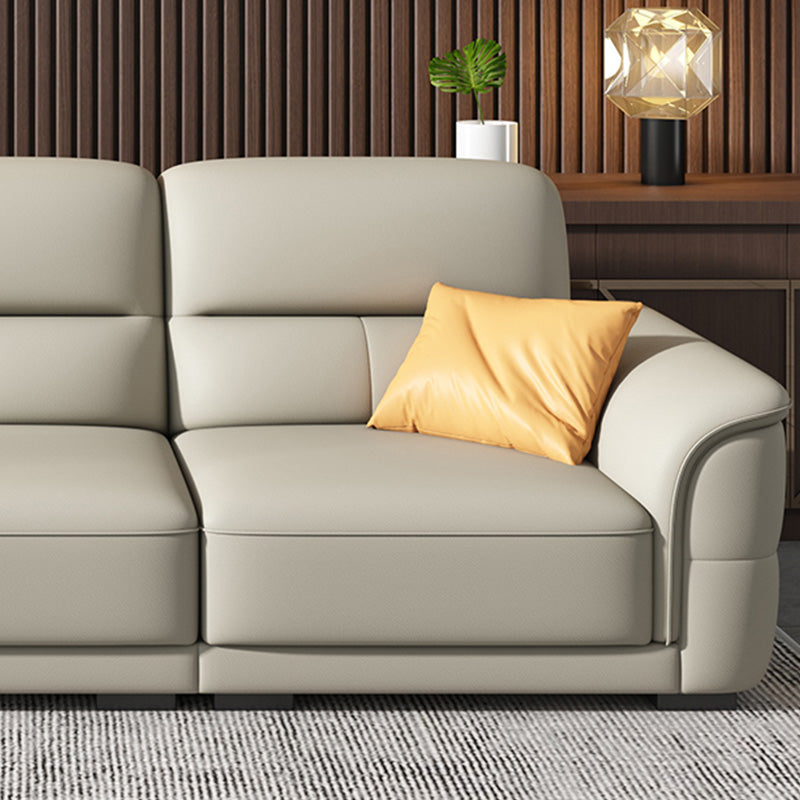 Ultra-modernes echtes Sofa mit Kissen Rücken und gerolltem Arm in Holz