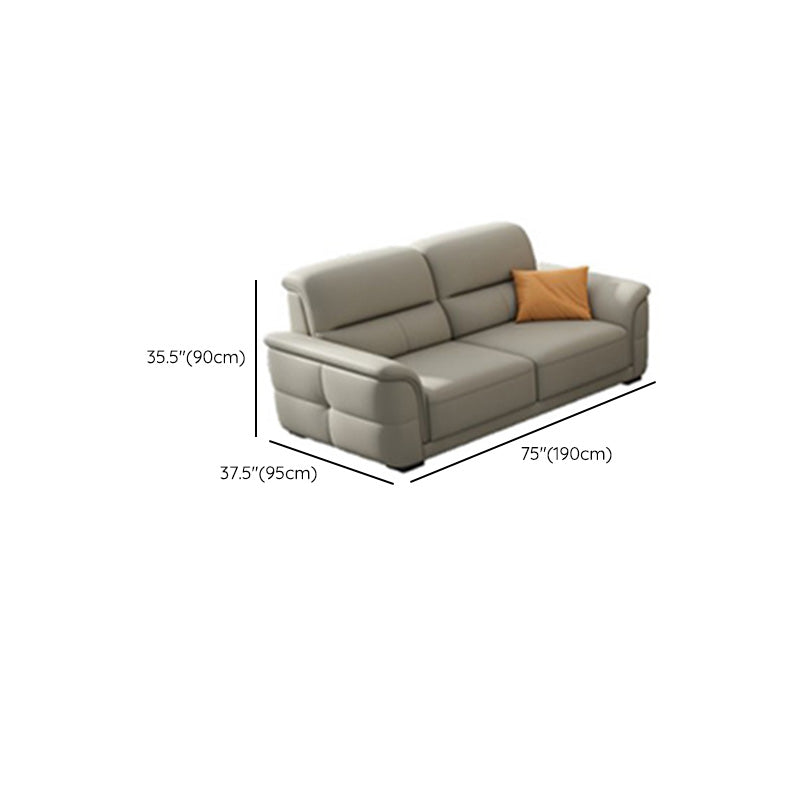 Ultra-modernes echtes Sofa mit Kissen Rücken und gerolltem Arm in Holz