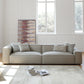 37" Wide Contemporary Sofa Leather Square Arm Standard Seating