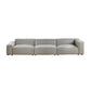 37" Wide Contemporary Sofa Leather Square Arm Standard Seating