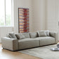 37" Wide Contemporary Sofa Leather Square Arm Standard Seating