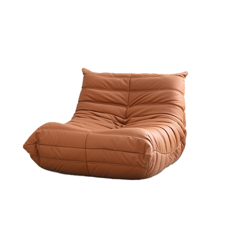 37" Wide Contemporary Sofa Leather Square Arm Standard Seating