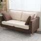 24" Wide Contemporary Sofa Fabric Square Arm 2 Seater Seating