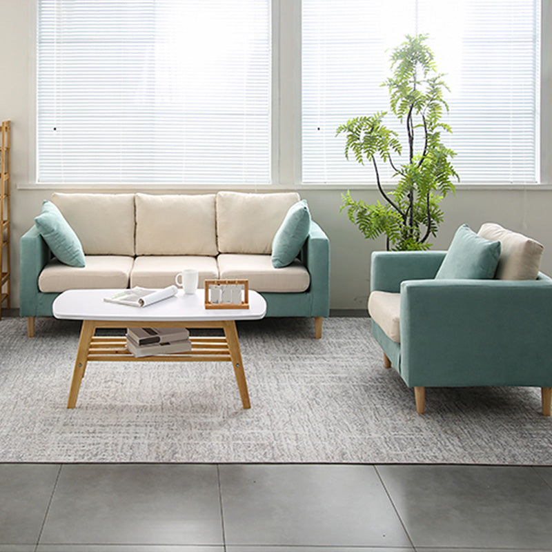 24" Wide Contemporary Sofa Fabric Square Arm 2 Seater Seating