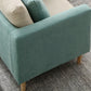 24" Wide Contemporary Sofa Fabric Square Arm 2 Seater Seating