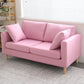 24" Wide Contemporary Sofa Fabric Square Arm 2 Seater Seating