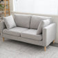 24" Wide Contemporary Sofa Fabric Square Arm 2 Seater Seating