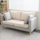 24" Wide Contemporary Sofa Fabric Square Arm 2 Seater Seating