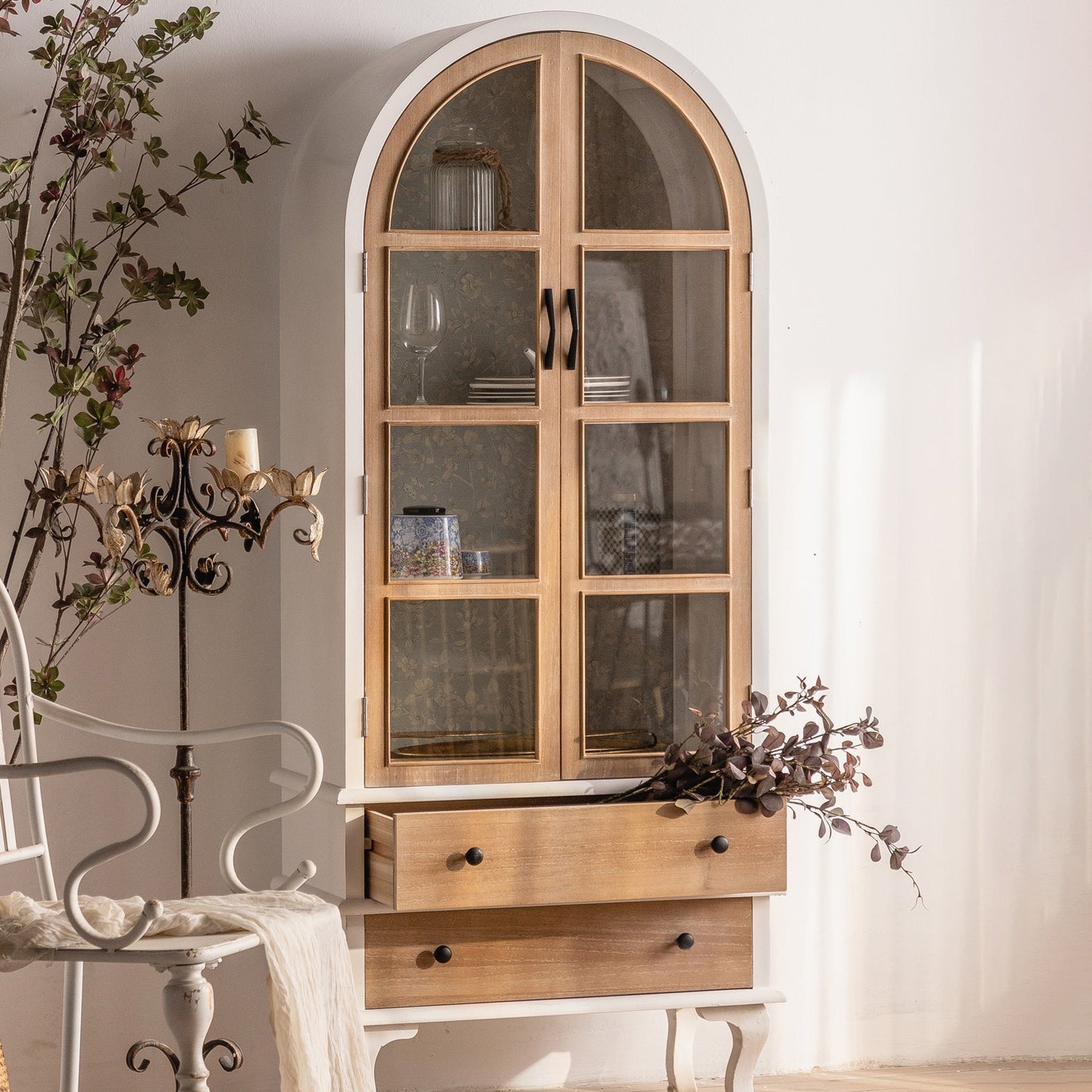 Solid Wood Cabinet Industrial Stain Resistant Accent Cabinet Clearhalo 'Cabinets & Chests' 'cabinets_chests' 'furn' 'furn_cabinets_chests' 'Furniture' 'Living Room Furniture' 7173245