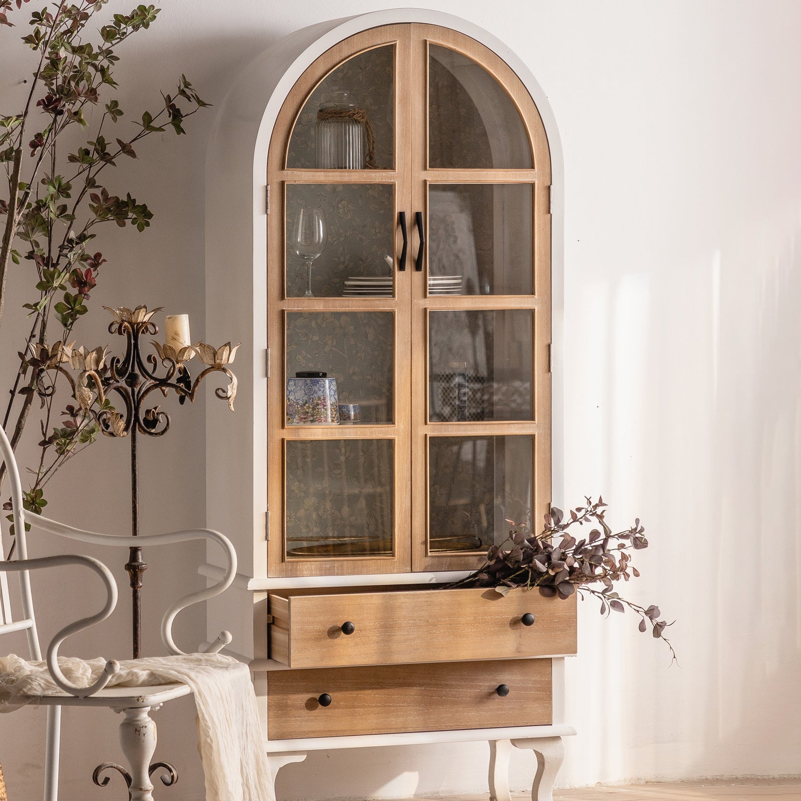 Solid Wood Cabinet Industrial Stain Resistant Accent Cabinet Clearhalo 'Cabinets & Chests' 'cabinets_chests' 'furn' 'furn_cabinets_chests' 'Furniture' 'Living Room Furniture' 7173245