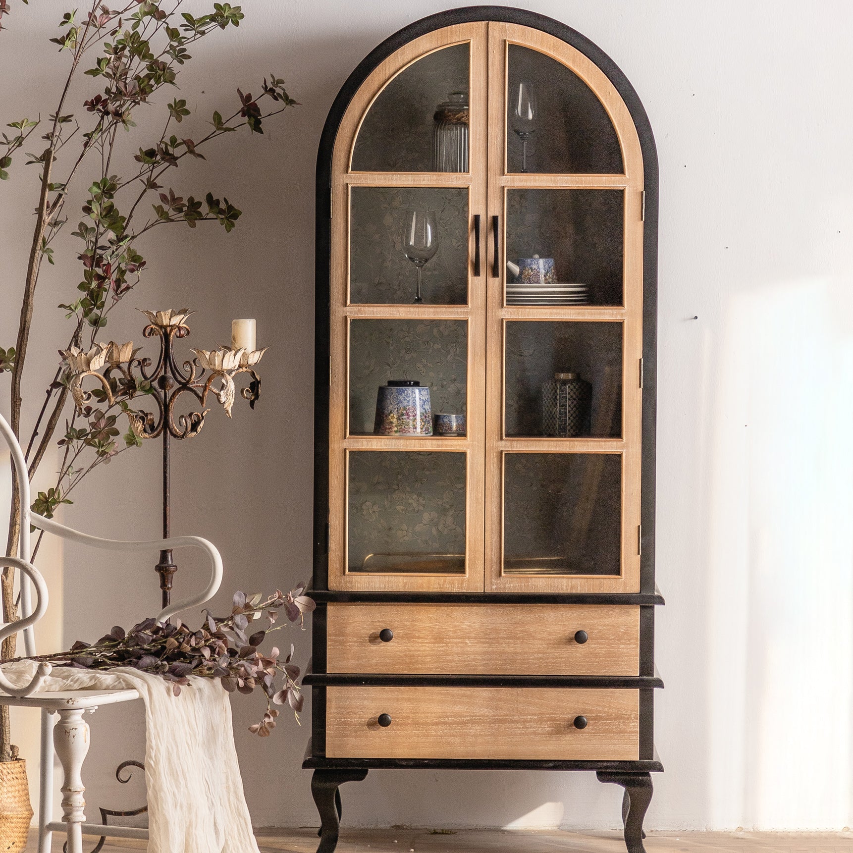 Solid Wood Cabinet Industrial Stain Resistant Accent Cabinet Clearhalo 'Cabinets & Chests' 'cabinets_chests' 'furn' 'furn_cabinets_chests' 'Furniture' 'Living Room Furniture' 7173248