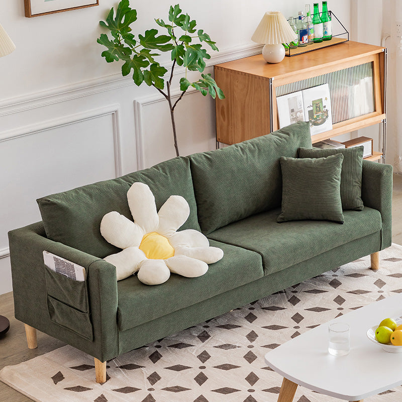 Asiento estándar de brazo cuadrado de tela de sofá de 25 "de ancho con almacenamiento