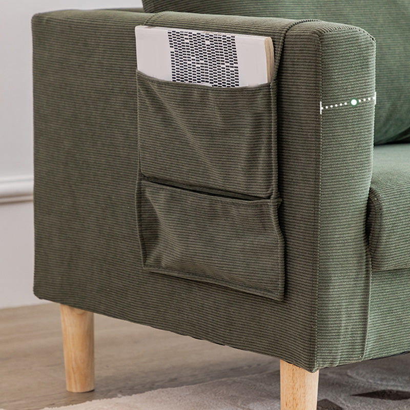 Asiento estándar de brazo cuadrado de tela de sofá de 25 "de ancho con almacenamiento