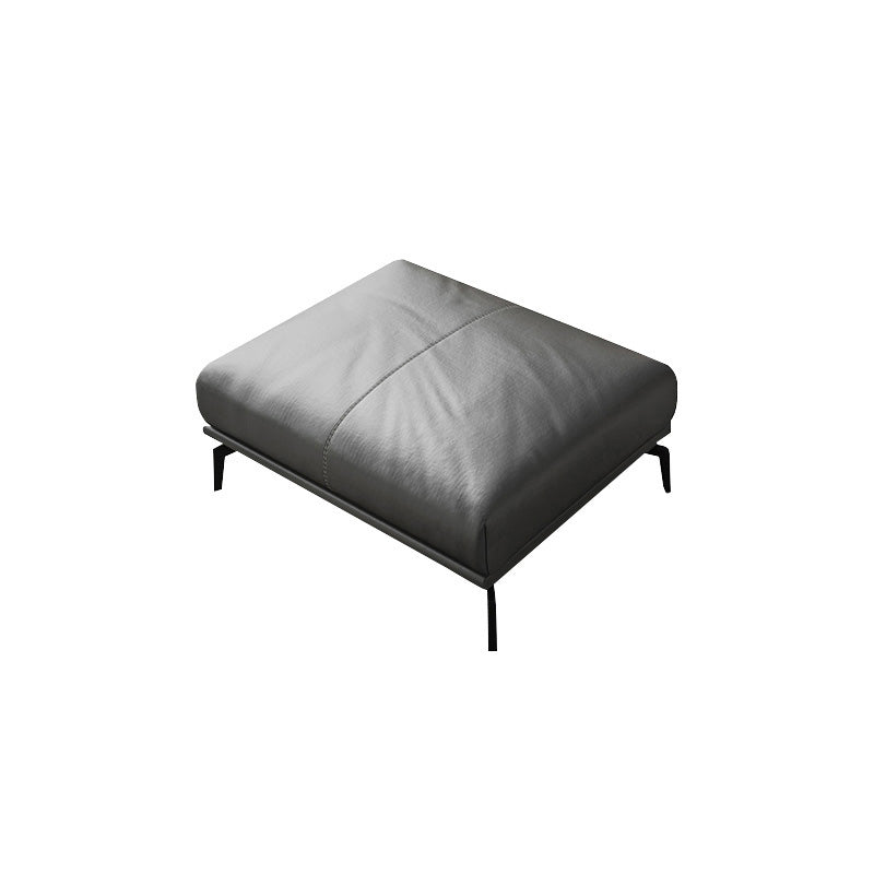 Sofá de brazo cuadrado 33.46 "Sofá de cuero genuino alto con espalda suelta