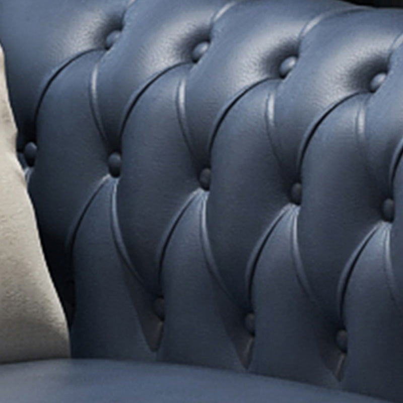 Modern Genuine Leather Sofa 29.52" High Pillow Top Arm  Sofa