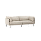 Faux Leather Sofa 31.49" High Tuxedo Arm Sofa with Loose Back 87"L x 39"W x 31.5"H Cream Gray Genuine Leather Clearhalo 'furn' 'furn_sofas' 'Furniture' 'Living Room Furniture' 'Sofa' 'sofas' 7173443