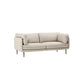 Faux Leather Sofa 31.49" High Tuxedo Arm Sofa with Loose Back 71"L x 39"W x 31.5"H Cream Gray Genuine Leather Clearhalo 'furn' 'furn_sofas' 'Furniture' 'Living Room Furniture' 'Sofa' 'sofas' 7173444