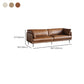 Faux Leather Sofa 31.49" High Tuxedo Arm Sofa with Loose Back Clearhalo 'furn' 'furn_sofas' 'Furniture' 'Living Room Furniture' 'Sofa' 'sofas' 7173449