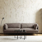 31.49" High Sofa Faux Leather Tuxedo Arm Sofa with Loose Back