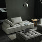 29.92" High Sofa Contemporary Armless Sofa with Bolster Pillows