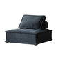 29.92" High Sofa Contemporary Armless Sofa with Bolster Pillows