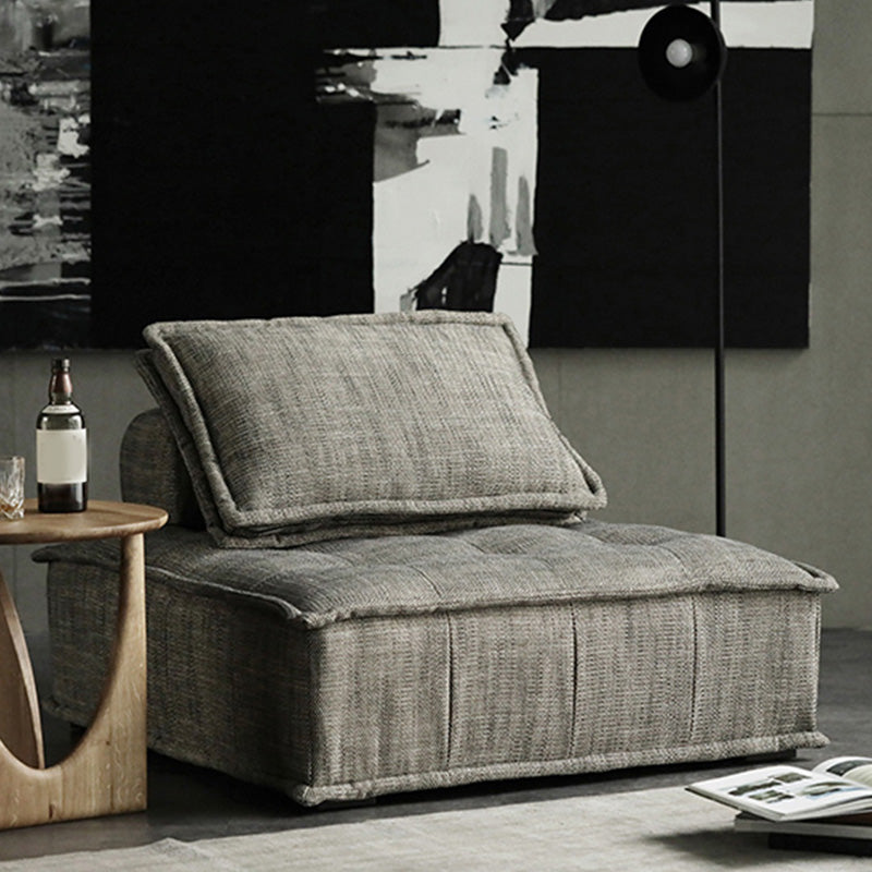 29.92" High Sofa Contemporary Armless Sofa with Bolster Pillows