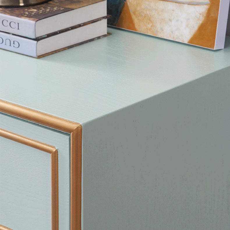 Mid-century Modern Wooden Chest in Blue Rectangle Accent Chest with Drawers Clearhalo 'Cabinets & Chests' 'cabinets_chests' 'furn' 'furn_cabinets_chests' 'Furniture' 'Living Room Furniture' 7173658