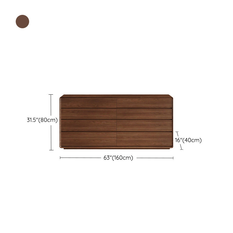 Wooden Chest in Brown Rectangle Accent Chest with 6 and 8 Drawers Clearhalo 'Cabinets & Chests' 'cabinets_chests' 'furn' 'furn_cabinets_chests' 'Furniture' 'Living Room Furniture' 7173675