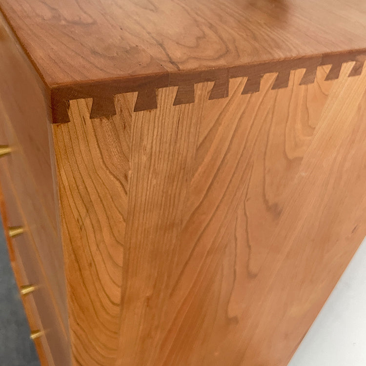 Mid-century Modern 5- Drawer Chest Rectangle Wooden Accent Chest Clearhalo 'Cabinets & Chests' 'cabinets_chests' 'furn' 'furn_cabinets_chests' 'Furniture' 'Living Room Furniture' 7173687