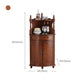Mid-century Modern 1- Door Cabinet Wooden Corner Cabinet with Shelf