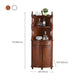 Mid-century Modern 1- Door Cabinet Wooden Corner Cabinet with Shelf