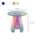 Luxurious Acrylic Side Table Round/Oval Side End Snack Table Clearhalo 'Coffee & Accent Tables' 'End & Side Tables' 'end_side_tables' 'furn' 'furn_end_side_tables' 'Furniture' 'Living Room Furniture' 7173843