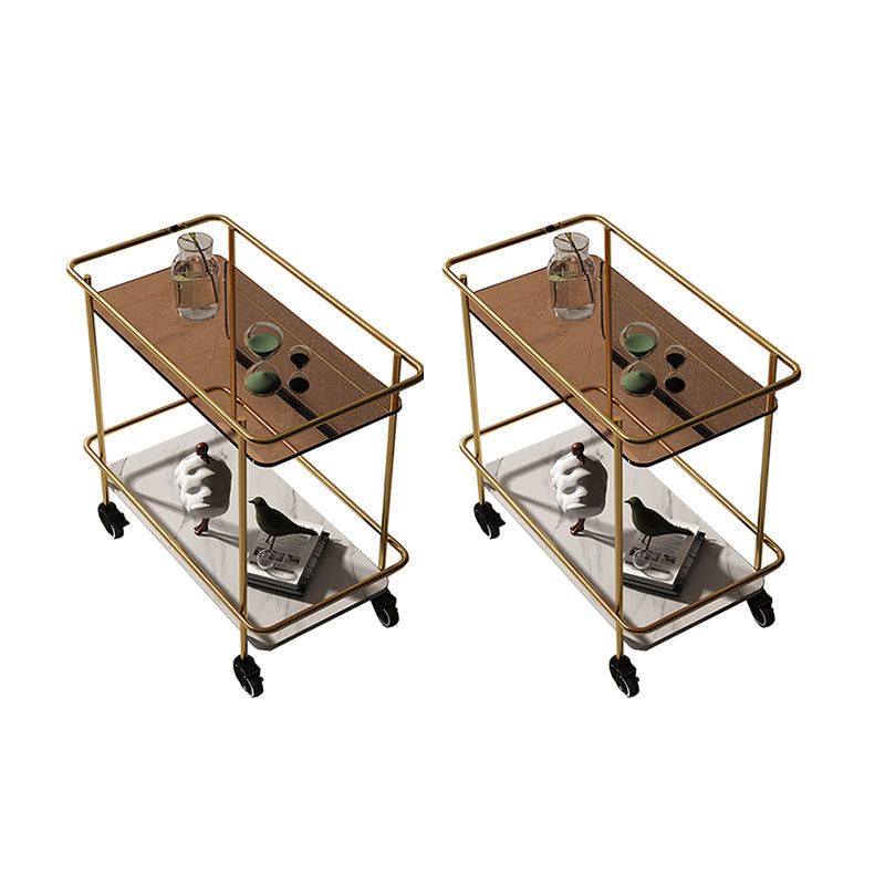 23.62" Tall 4 Legs Side Table Modernistic Metal Side End Snack Table Gold 2 Clearhalo 'Coffee & Accent Tables' 'End & Side Tables' 'end_side_tables' 'furn' 'furn_end_side_tables' 'Furniture' 'Living Room Furniture' 7173937